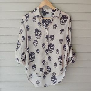 Skull print blouse
